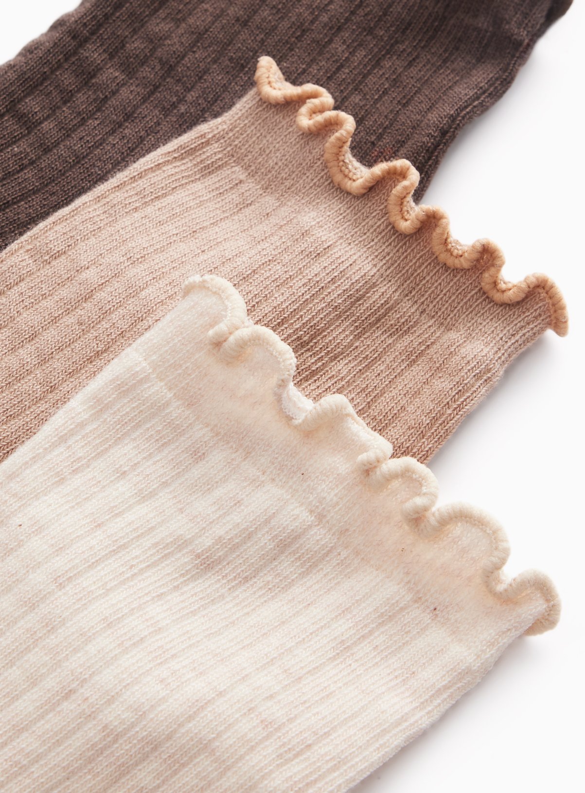 Neutral Ribbed Cropped Ankle Socks 4-Pack 3-5 - Image 2 thumbnail
